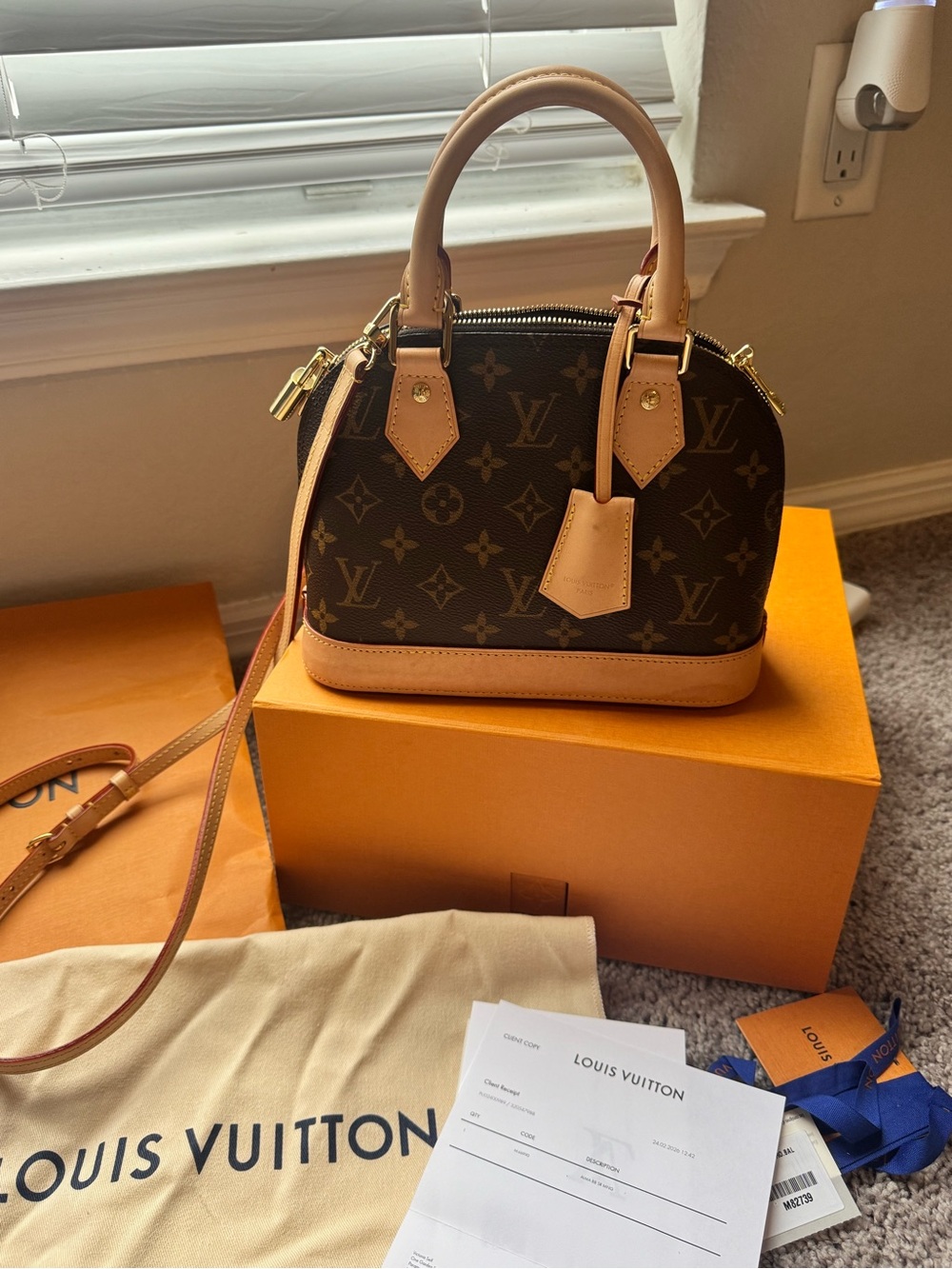 Louis Vuitton Brown Monogram Alma BB with Vachetta Trim